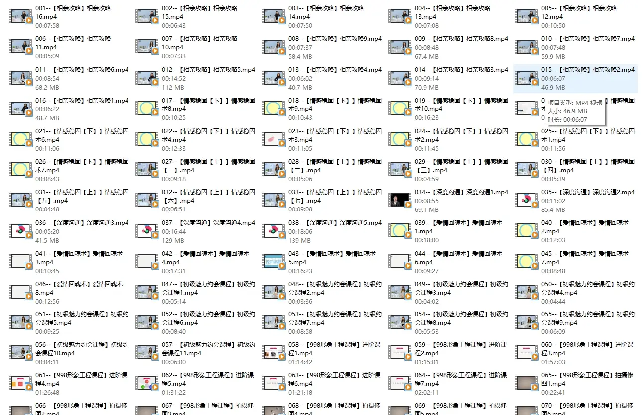 图片[3]-必牵手终身会员课程（资深导师教你如何成为撩妹高手）256集全-沉沉情感网