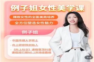例子姐-女性美学课 精致女性的美商培养 塑造女性魅力(8节视频)-心途成长社
