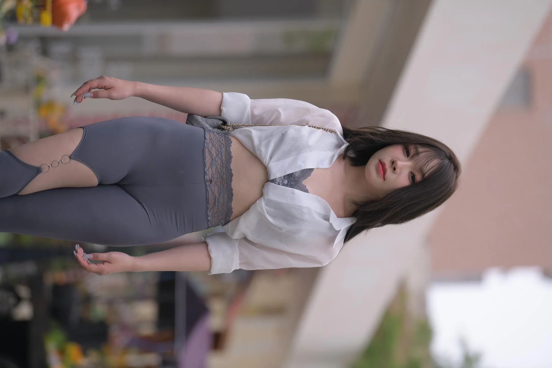 图片[1]-魔镜街拍首作：芝芝蕾丝写真全辑-星野映像